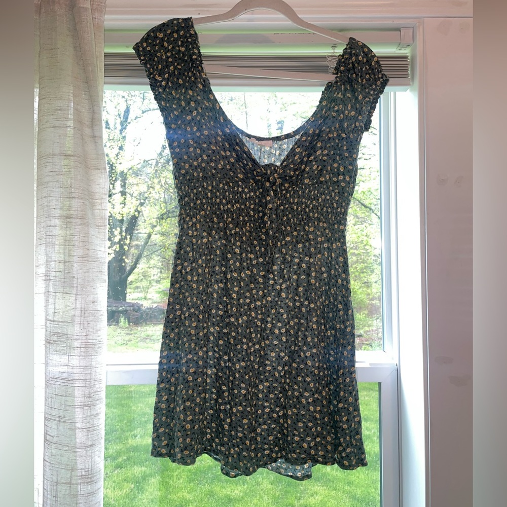 Large small floral print cottagecore dress